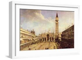 Piazza San Marco-Canaletto-Framed Art Print