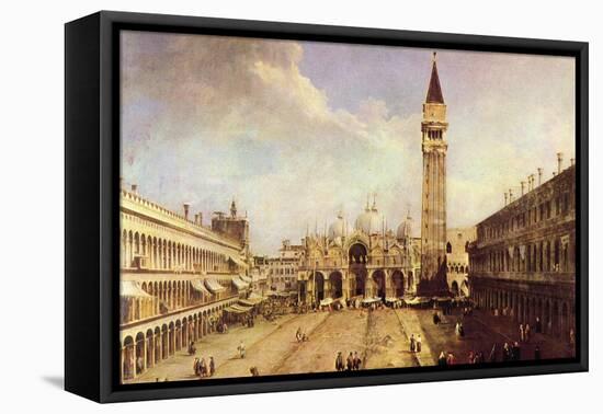 Piazza San Marco-Canaletto-Framed Stretched Canvas