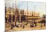 Piazza San Marco-Canaletto-Mounted Art Print