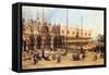 Piazza San Marco-Canaletto-Framed Stretched Canvas