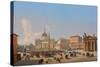 Piazza San Pietro, Roma (Oil on Canvas)-Ippolito Caffi-Stretched Canvas