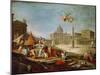 Piazza San Pietro, Rome with an Allegory of the Triumph of the Papacy-Giovanni Paolo Panini-Mounted Giclee Print