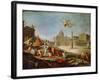 Piazza San Pietro, Rome with an Allegory of the Triumph of the Papacy-Giovanni Paolo Panini-Framed Giclee Print