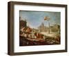 Piazza San Pietro, Rome with an Allegory of the Triumph of the Papacy-Giovanni Paolo Panini-Framed Giclee Print