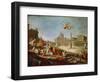 Piazza San Pietro, Rome with an Allegory of the Triumph of the Papacy-Giovanni Paolo Panini-Framed Giclee Print