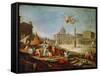 Piazza San Pietro, Rome with an Allegory of the Triumph of the Papacy-Giovanni Paolo Panini-Framed Stretched Canvas