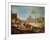 Piazza San Pietro, Rome with an Allegory of the Triumph of the Papacy-Giovanni Paolo Panini-Framed Giclee Print