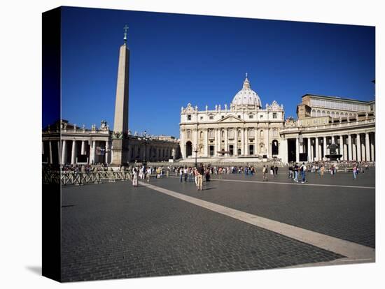 Piazza San Pietro (St. Peter's Square), View to St. Peter's Basilica, Vatican City, Lazio, Italy-Ruth Tomlinson-Stretched Canvas