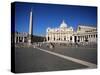 Piazza San Pietro (St. Peter's Square), View to St. Peter's Basilica, Vatican City, Lazio, Italy-Ruth Tomlinson-Stretched Canvas