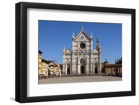 Piazza Santa Croce and Basilica Di Santa Croce, Florence, Tuscany, Italy, Europe-Simon Montgomery-Framed Photographic Print