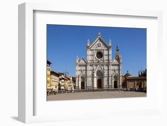 Piazza Santa Croce and Basilica Di Santa Croce, Florence, Tuscany, Italy, Europe-Simon Montgomery-Framed Photographic Print