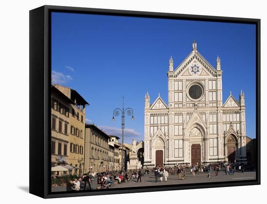 Piazza Santa Croce, Florence, Tuscany, Italy-Hans Peter Merten-Framed Stretched Canvas