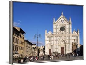 Piazza Santa Croce, Florence, Tuscany, Italy-Hans Peter Merten-Framed Photographic Print