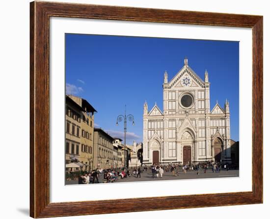 Piazza Santa Croce, Florence, Tuscany, Italy-Hans Peter Merten-Framed Photographic Print