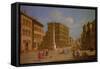 Piazza Santa Trinita, Florence-Giuseppe Zocchi-Framed Stretched Canvas