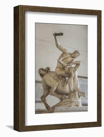 Piazza Signoria, Loggia Dei Lanzi, Ercole E Il Centauro, by Giambologna-Guido Cozzi-Framed Photographic Print