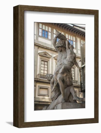 Piazza Signoria, Loggia Dei Lanzi, Gruppo Di Polissena by Pio Fedi-Guido Cozzi-Framed Photographic Print