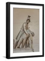 Piazza Signoria, Loggia Dei Lanzi, Patroclo E Menelao-Guido Cozzi-Framed Premium Photographic Print