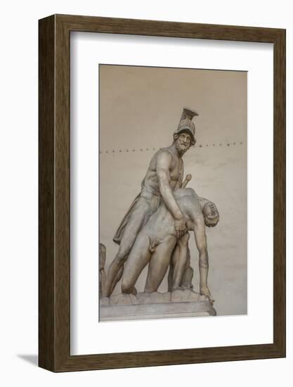 Piazza Signoria, Loggia Dei Lanzi, Patroclo E Menelao-Guido Cozzi-Framed Photographic Print