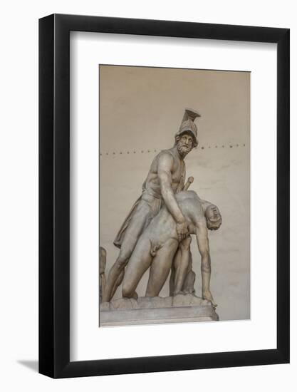 Piazza Signoria, Loggia Dei Lanzi, Patroclo E Menelao-Guido Cozzi-Framed Photographic Print