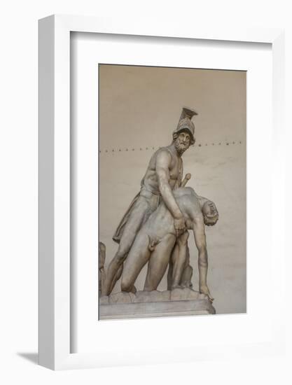 Piazza Signoria, Loggia Dei Lanzi, Patroclo E Menelao-Guido Cozzi-Framed Photographic Print