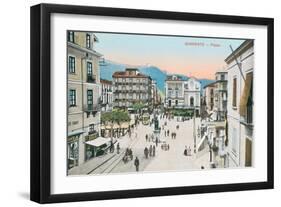 Piazza, Sorrento-null-Framed Art Print