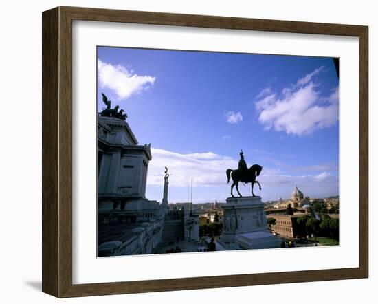 Piazza Venezia, Rome, Lazio, Italy-Oliviero Olivieri-Framed Photographic Print