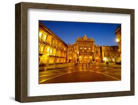 Piazza Vincenzo Bellini and Teatro Massimo Bellini Opera House, Catania, Sicily, Italy, Europe-Carlo Morucchio-Framed Photographic Print