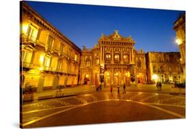 Piazza Vincenzo Bellini and Teatro Massimo Bellini Opera House, Catania, Sicily, Italy, Europe-Carlo Morucchio-Stretched Canvas