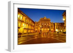 Piazza Vincenzo Bellini and Teatro Massimo Bellini Opera House, Catania, Sicily, Italy, Europe-Carlo Morucchio-Framed Photographic Print