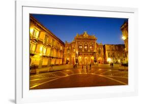 Piazza Vincenzo Bellini and Teatro Massimo Bellini Opera House, Catania, Sicily, Italy, Europe-Carlo Morucchio-Framed Photographic Print