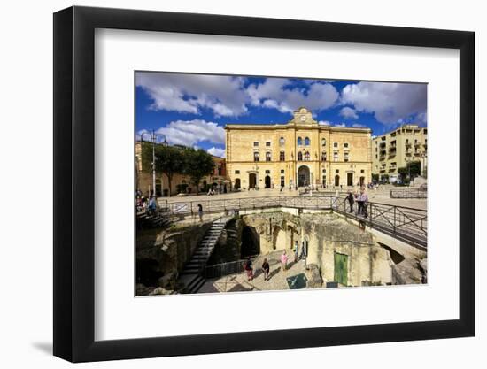 Piazza Vittorio Veneto (Vittorio Veneto Square), Matera, Basilicata, Italy, Europe-Marco Brivio-Framed Photographic Print