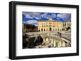 Piazza Vittorio Veneto (Vittorio Veneto Square), Matera, Basilicata, Italy, Europe-Marco Brivio-Framed Photographic Print