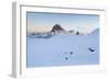 Pic Du Midi D'Ossau And Lac Gentau In Winter. Pyrenees National Park. Aquitaine. France-Oscar Dominguez-Framed Photographic Print