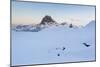 Pic Du Midi D'Ossau And Lac Gentau In Winter. Pyrenees National Park. Aquitaine. France-Oscar Dominguez-Mounted Photographic Print