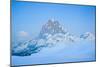 Pic Du Midi D'Ossau And Lac Gentau In Winter. Pyrenees National Park. Aquitaine. France-Oscar Dominguez-Mounted Photographic Print