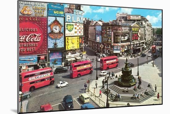 Picadilly Circus, London, England-null-Mounted Art Print