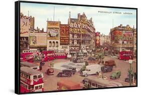 Picadilly Circus, London, England-null-Framed Stretched Canvas