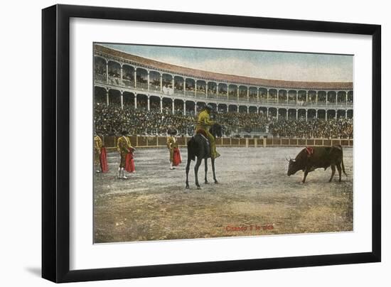 Picador in Bullfight, Spain-null-Framed Art Print