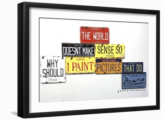 Picasso Make Sense-Gregory Constantine-Framed Premium Giclee Print