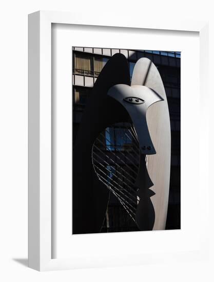 Picasso Sculpture Chicago Morning-Steve Gadomski-Framed Photographic Print