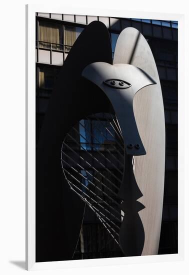 Picasso Sculpture Chicago Morning-Steve Gadomski-Framed Photographic Print