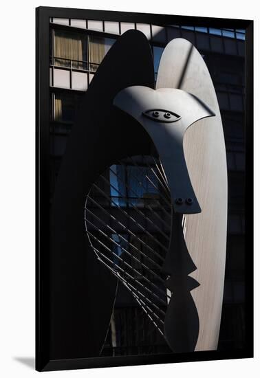 Picasso Sculpture Chicago Morning-Steve Gadomski-Framed Photographic Print