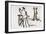 Picasso sketches 115, 1988 (drawing)-Ralph Steadman-Framed Giclee Print