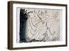 Picasso sketches 137, 1988 (drawing)-Ralph Steadman-Framed Giclee Print