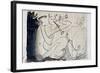 Picasso sketches 137, 1988 (drawing)-Ralph Steadman-Framed Giclee Print