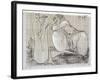 Picasso sketches 139, 1988 (drawing)-Ralph Steadman-Framed Giclee Print