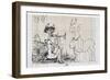 Picasso sketches 140, 1988 (drawing)-Ralph Steadman-Framed Giclee Print
