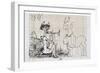 Picasso sketches 140, 1988 (drawing)-Ralph Steadman-Framed Giclee Print