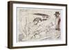 Picasso sketches 142, 1988 (drawing)-Ralph Steadman-Framed Giclee Print